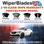 2016 Mercedes-Benz GLE63 AMG S Wiper Blades w/2yr Warranty (Set of 2) Wipers
