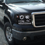 Spec-D 07-14 GMC Sierra Halo Projector Headlights Smoked