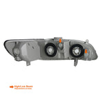Spec-D 98-02 Honda Accord Headlights Crystal Chrome/Clear Amber