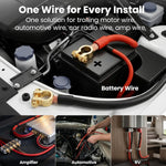 0 Gauge Wire CCA 25 Ft Red, 1/0 AWG Copper Clad Aluminum Ground Wire Battery Cable for Car Audio Amplifier, Subwoofer, Automotive Power & Ground Wiring