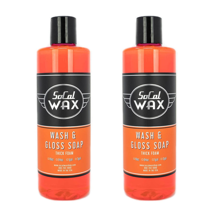 Wash & Gloss high-foaming car wash soap bundle of 2 by SoCal Wax Shop