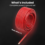 0 Gauge Wire CCA 25 Ft Red, 1/0 AWG Copper Clad Aluminum Ground Wire Battery Cable for Car Audio Amplifier, Subwoofer, Automotive Power & Ground Wiring