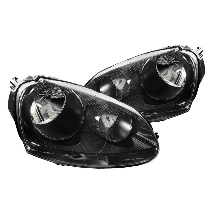 Spec-D 05-10 VW Golf Mk5 Jetta Rabbit OEM Style Headlights Black/Clear