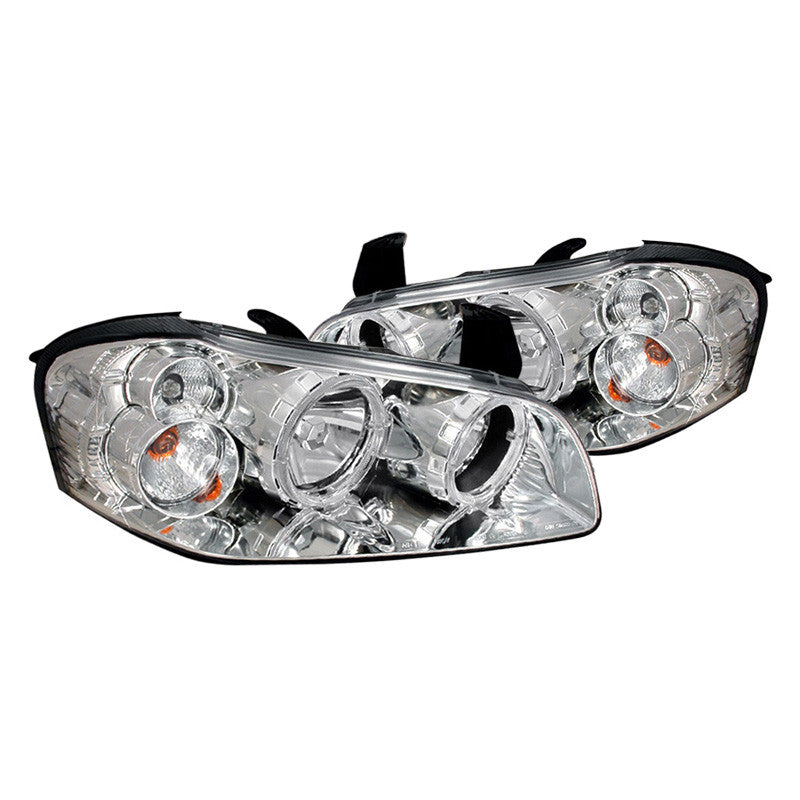 Spec-D 02-03 Nissan Maxima Euro Halo Chrome Headlights