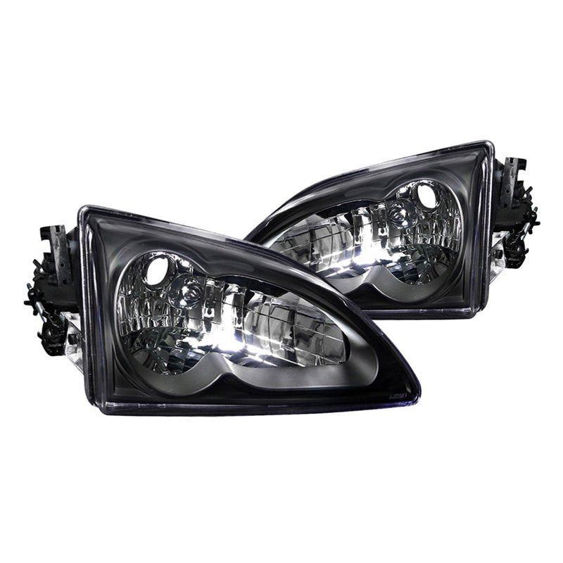 Spec-D 94-98 Ford Mustang Headlights OEM Style Matte Black/Clear