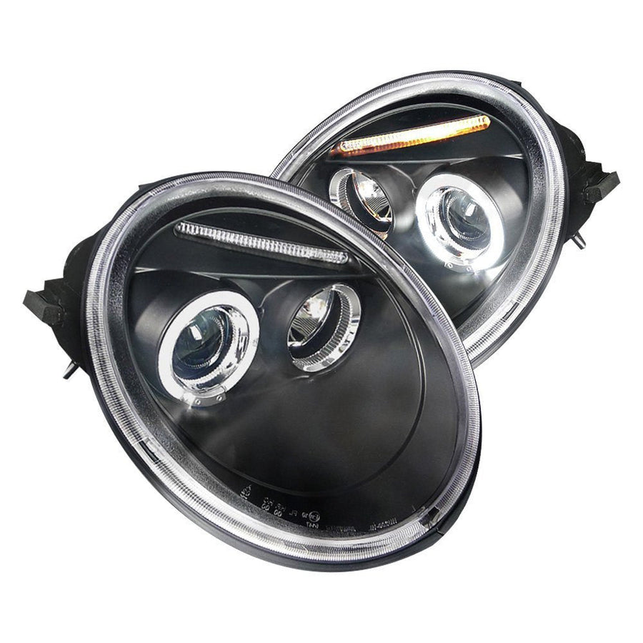 Spec-D 98-05 VW Beetle Halo Projector Headlights Black