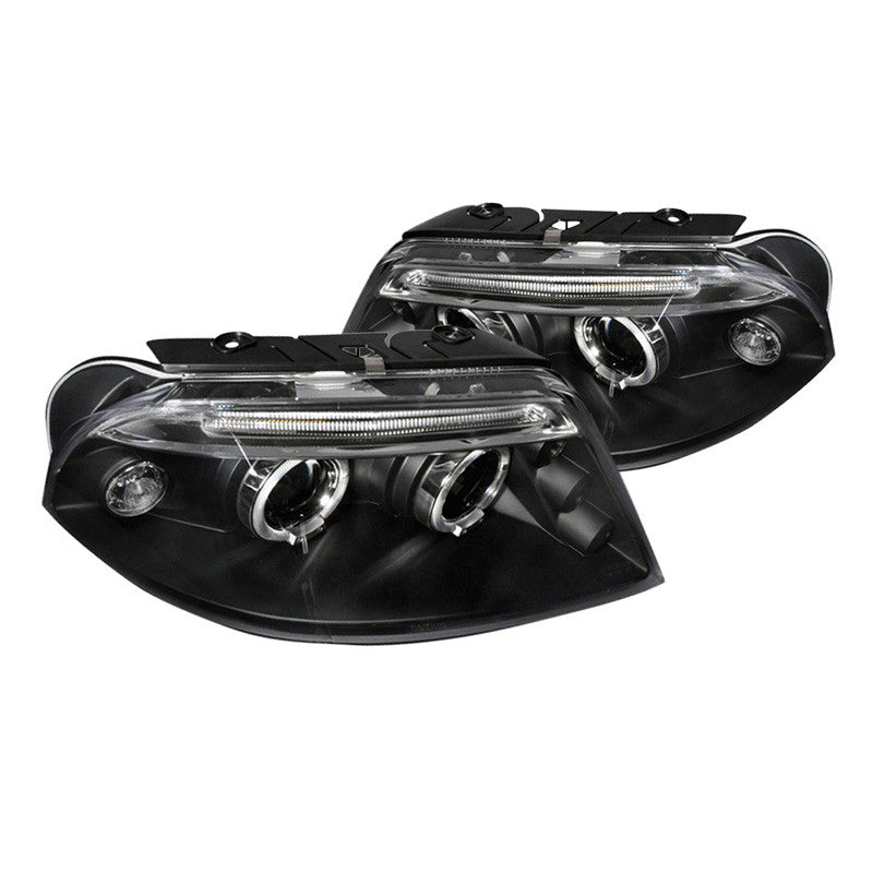 Spec-D 01-05 VW Passat Halo Projector Headlights Black