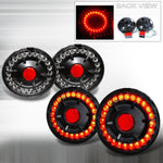 Spec-D 05-07 Chevy Corvette LED Tail Lights Black/Clear