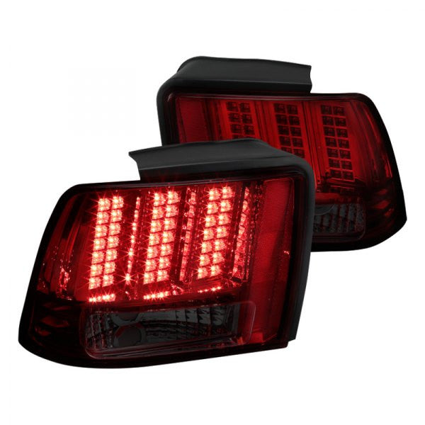 Spec-D 99-06 Mustang Facelift SEQ LED Tail Lights Red Smoked