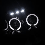 Spec-D 03-05 4Runner Halo LED Projector Headlights Black/Smoked