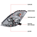 Spec-D 06-09 Nissan 350Z Headlights Projector LED Strip Matte Black