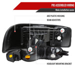 Spec-D 99-06 GMC Sierra/ 00-06 Yukon Denali Bumper Headlights Black