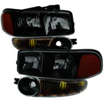Spec-D 99-06 GMC Sierra/ 00-06 Yukon Denali Bumper Headlights Black