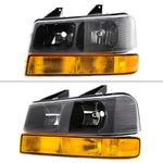 Spec-D 03-23 Express Savana Headlights OEM Style Amber Bumper