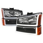 Spec-D 03-07 Silverado 02-06 Avalanche Headlights OEM Style LED Bar