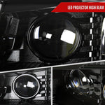 Spec-D 03-06 Chevy Silverado GMC Sierra Headlights Halo Black/Smoked
