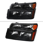 Spec-D 04-12 Colorado GMC Canyon Isuzu I-Series OE Headlights Black