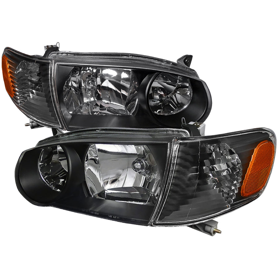 Spec-D 01-02 Corolla Headlights OEM Style w/ Corner Lights Black