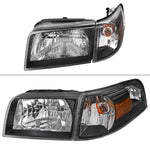 Spec-D 06-11 Mercury Grand Marquis Headlights OEM Style Black/Clear
