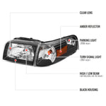 Spec-D 06-11 Mercury Grand Marquis Headlights OEM Style Black/Clear