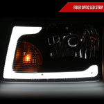 Spec-D 01-11 Ford Ranger Headlights LED Bar OEM Style G3 Black/Clear