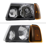 Spec-D 01-11 Ford Ranger Headlights OEM Style Amber Corner Black