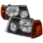 Spec-D 01-11 Ford Ranger Headlights OEM Style Amber Corner Black