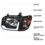 Spec-D 05-06 Tundra/05-07 Sequoia Headlights OEM Style SEQ Black