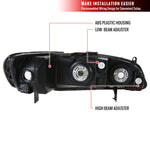 Spec-D 98-02 Honda Accord Headlights Crystal Matte Black/Clear