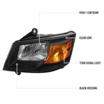 Spec-D 08-10 Dodge Grand Caravan Headlights OEM Style Black/Clear