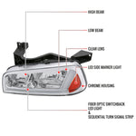 Spec-D 06-10 Dodge Charger SEQ LED Bar Headlights OEM Style Chrome