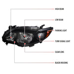 Spec-D 09-10 Corolla Headlights OEM Style Amber Reflectors Black