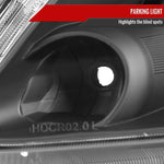 Spec-D 02-04 Honda CR-V Headlights OEM Style Black Amber