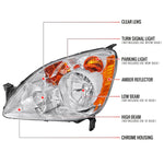 Spec-D 05-06 Honda CR-V Headlights JDM Projector Chrome/Clear