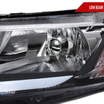 Spec-D 06-11 Honda Civic 4DR Headlights OEM Style LED Strip Black