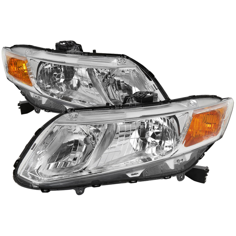 Spec-D 12-13 Civic 2DR/12-15 Civic 4DR Crystal Headlights Chrome