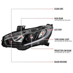 Spec-D 16-21 Honda Civic Headlights OEM Style Projector Black.