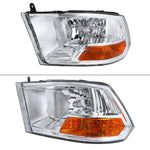 Spec-D 10-18 Dodge Ram/ 19-21 Ram Classic Dual Style Headlights Chrome