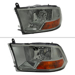 Spec-D 10-18 Ram 1500 2500 3500 Ram Classic Headlights OEM Quad Smoked
