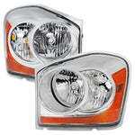 Spec-D 04-06 Dodge Durango Headlights OEM Style Chrome Amber