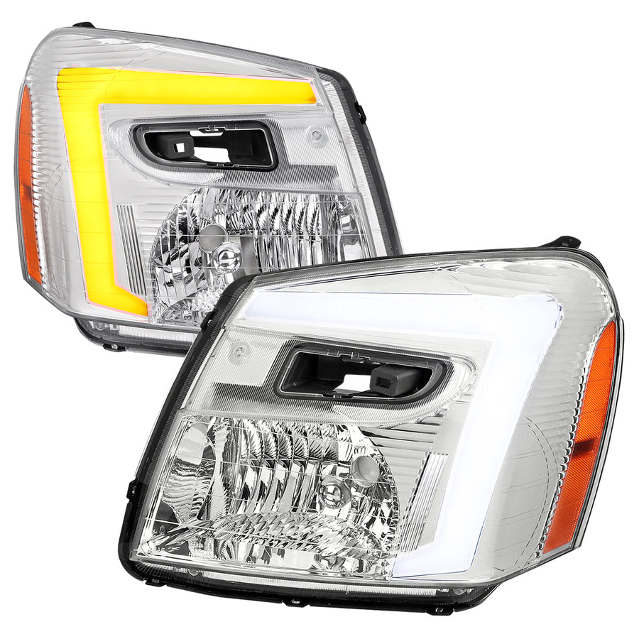 Spec-D 05-09 Equinox Headlights OEM Style Sequential LED Bar Chrome
