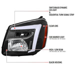 Spec-D 05-09 Equinox OEM Style with SEQ Bar Matte Headlights Black