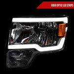 Spec-D 09-14 Ford F-150 LED Tube Headlights OEM Style Chrome