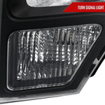 Spec-D 09-14 Ford F-150 Headlights OEM Style Matte Black/Clear