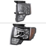 Spec-D 09-14 Ford F-150 OEM OEM Style Crystal Headlights Black
