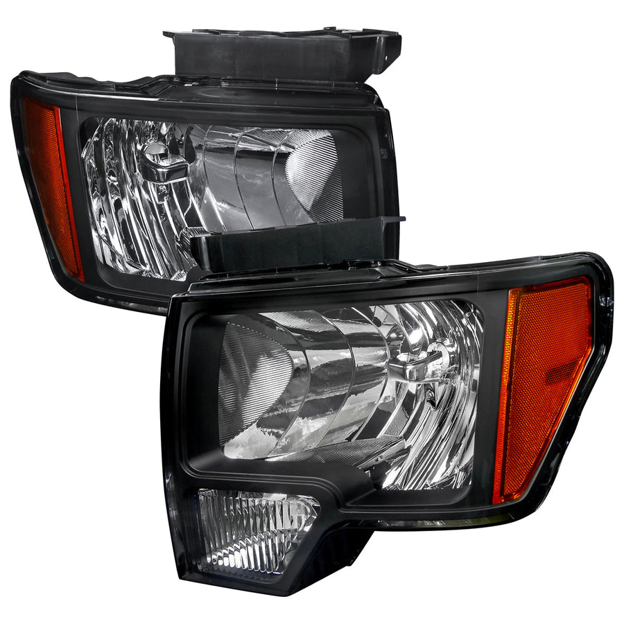 Spec-D 09-14 Ford F-150 OEM OEM Style Crystal Headlights Black
