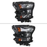 Spec-D 15-17 Ford F-150 Headlights OEM Style Replacement Black
