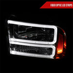 Spec-D 05-07 Ford F-250 F-350 Headlights Projector Jet Black/Smoked G3