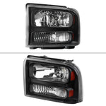 Spec-D 05-07 F250/F350/F450/F550/Excursion Headlights Matte Black