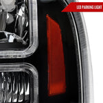 Spec-D 05-07 F250/F350/F450/F550 Super Duty Headlights OEM Style Black